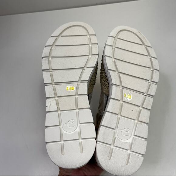 Easy Spirit Women's Jaela Embellished eFlex Flat sandals beige gold - 8.5 - Picture 10 of 12